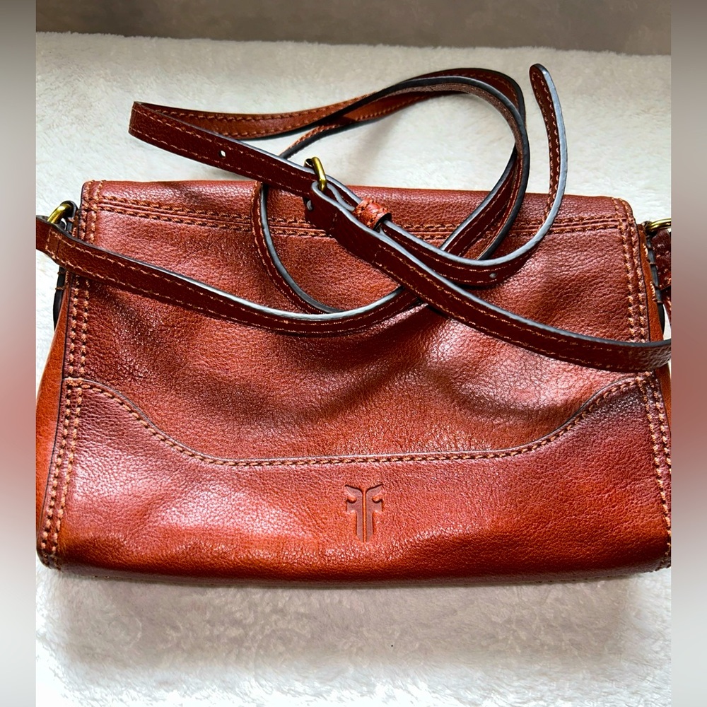 FRYE @@SOLD@@ Melissa Sling BEAUTIFUL Cognac Brown Leather Crossbody Purse